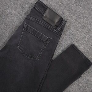 Revtown Jeans Mens 30X32 Black Slim Taper 5 Pocket Stretch Dark Wash Denim